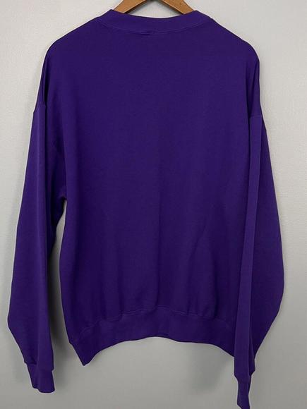 VTG 1995 Abbey Press Praise The Lord Sweatshirt Purple Gold Platinum Sweats XL - Picture 6 of 6